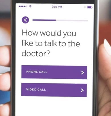 A visual of telemedicine on a cell phone
